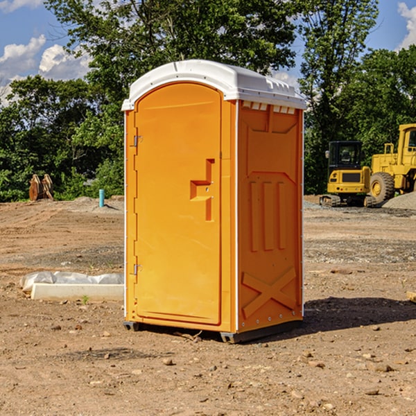 how often are the porta potties cleaned and serviced during a rental period in Tahlequah